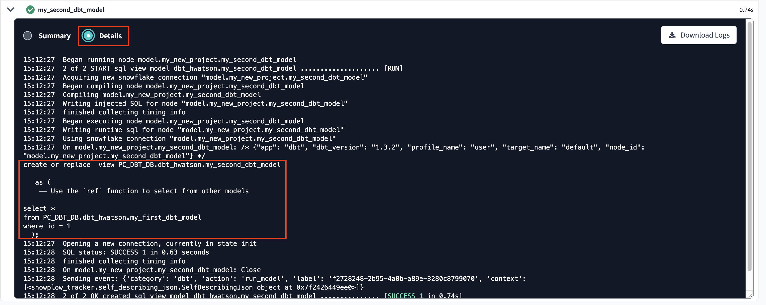 Details about the second model Details about the second model